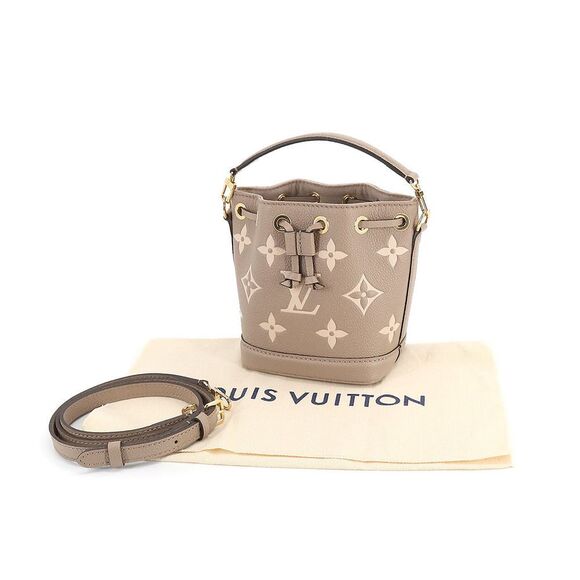 Louis Vuitton Monogram Emplant Nano Noe Shoulder Bag Creme - Picture 1 of 8
